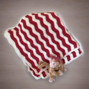 Handmade baby blanket, Throw, wrap, Crochet Easter Gift Throw Blanket